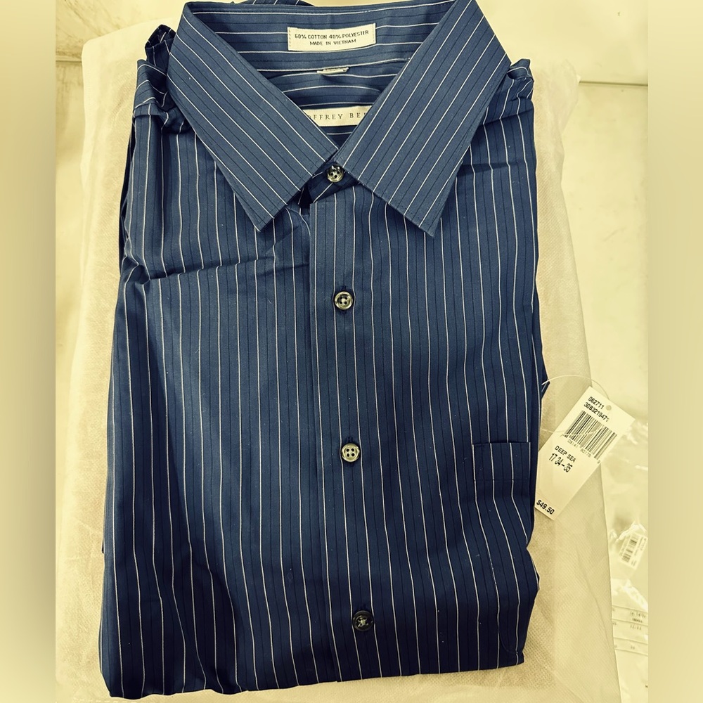 Mens Long Sleeve Geoffrey Beene Button Up Shirt